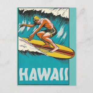 Hawaii Surfing  Postcard