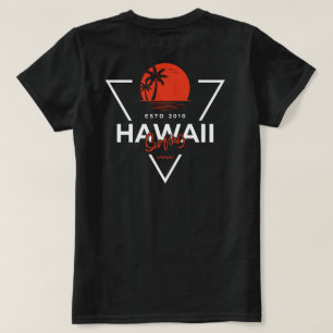 Hawaii Surfing Vintage Sunset Tropical Beach T-Shirt