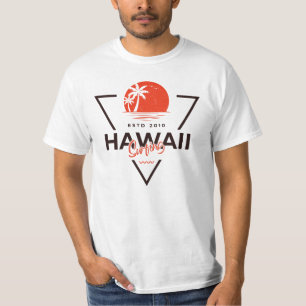 Hawaii Surfing Vintage Sunset Tropical Beach T-Shirt