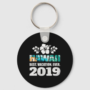 Hawaii T Shirt Best Vacation Ever Souvenir Key Ring