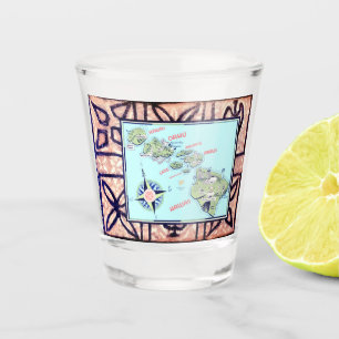 Hawaii Tapa Shot Glass