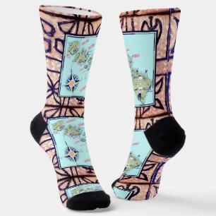 Hawaii Tapa Socks