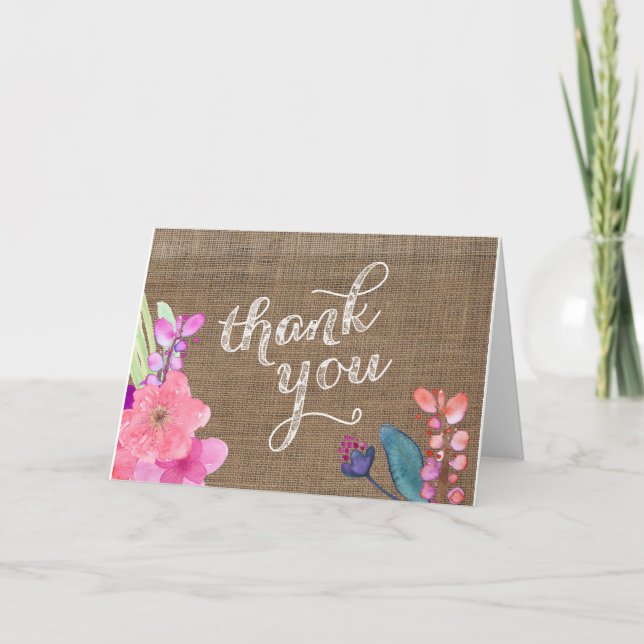 Hawaii thank you card, Luau thank you card 5x7 (Front)