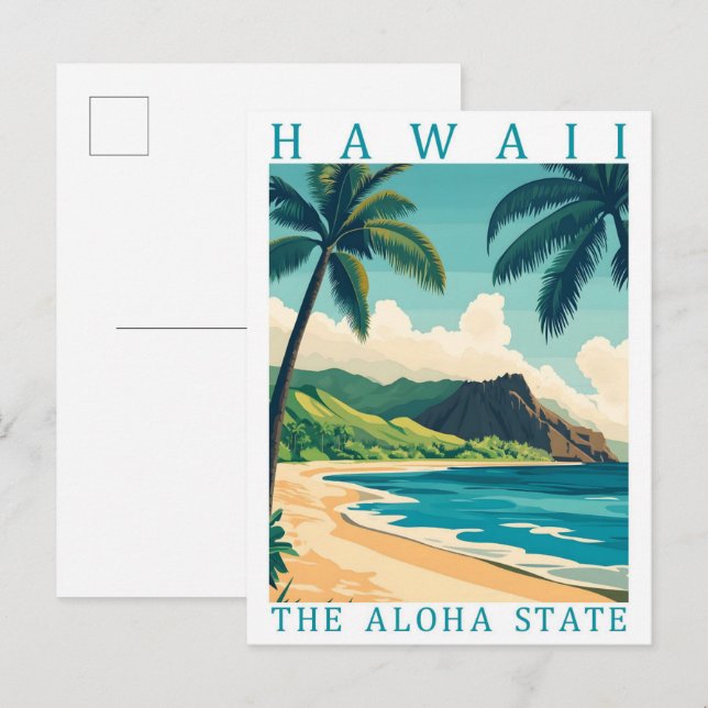 Hawaii the Aloha State USA Travel Place Postcard (Front/Back)