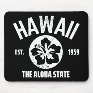 Hawaii The Aloha State Vintage State Graphic Mouse Mat