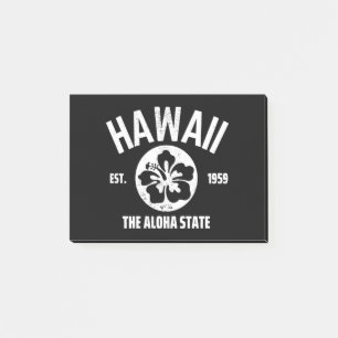 Hawaii The Aloha State Vintage State Graphic Post-it Notes