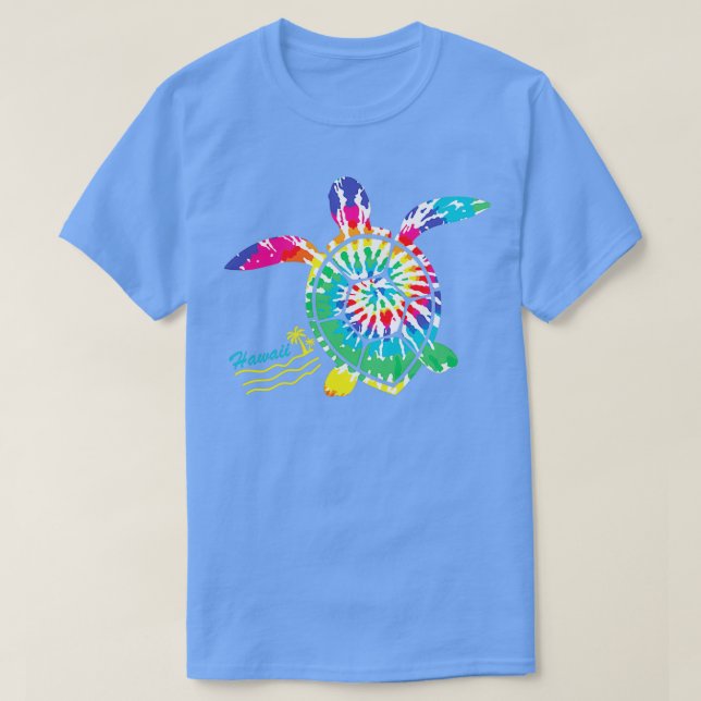 Hawaii Tie Dye Sea Turtle Turtle Lovers T-Shirt (Design Front)