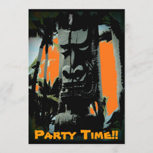 Hawaii tiki theme customisable invitations