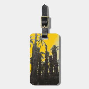 Hawaii tiki theme travel luggage tag