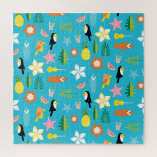 Hawaii Toucan Surf Vintage Jigsaw Puzzle