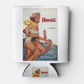 Hawaii Travel Art Can Cooler