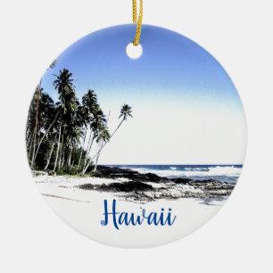 Hawaii Travel Ceramic Tree Decoration