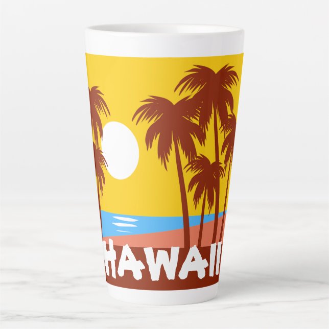 Hawaii travel latte mug (Front)