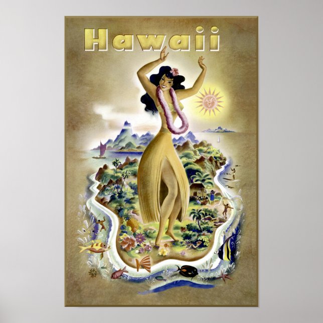 Hawaii Travel Poster (Front)