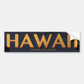 Hawaii Travel poster Bumper Sticker