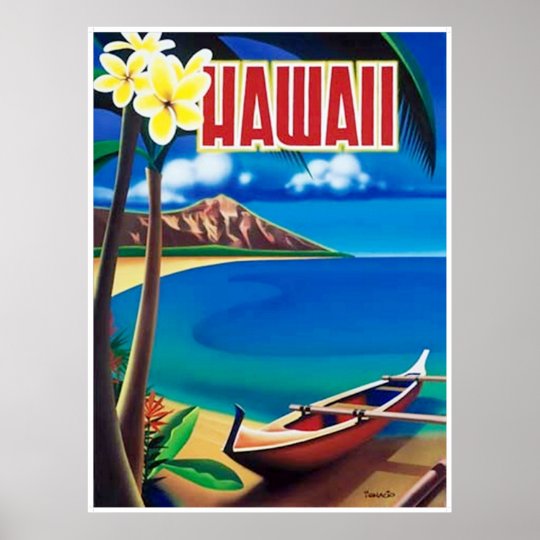 Hawaii Travel Poster Vintage Art 