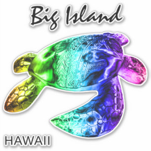 Hawaii Tribal Honu Rainbow