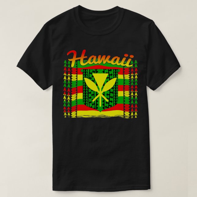 Hawaii Tribal Kanaka Maoli TShirt (Design Front)