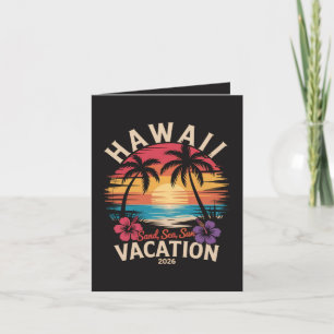 Hawaii Trip 2026 Summer Vacation Beach Holiday Card