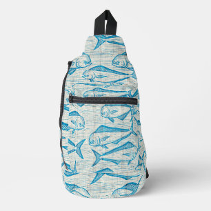 hawaii tropical aloha print sling bag