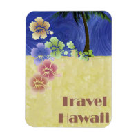 Hawaii Tropical Beach Retro Vintage Travel Poster
