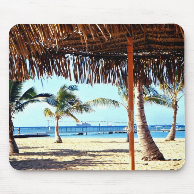 Hawaii Tropical Beach Scene Mouse Mat (Front)
