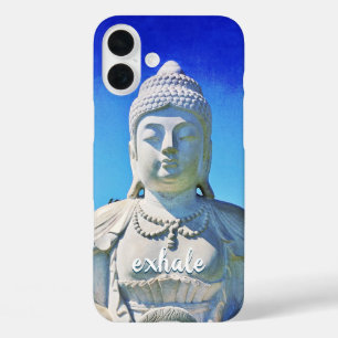 Hawaii Tropical Buddha Photo Exhale Script Quote iPhone 16 Plus Case
