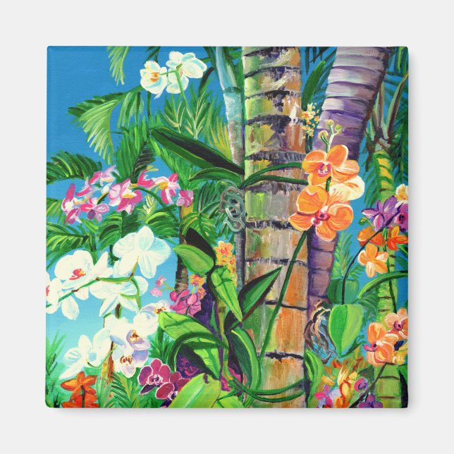 Hawaii Tropical Orchids Magnet (Front)