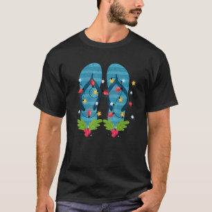 Hawaii Tropical Summer Flip Flops Xmas Christmas I T-Shirt