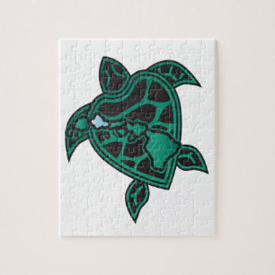 Hawaii Turtle and Hawaii Islands Jigsaw Puzzle