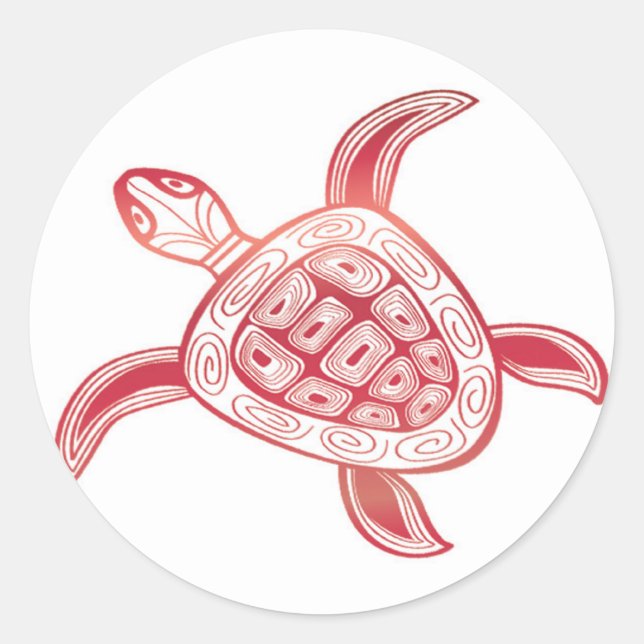 Hawaii Turtle Classic Round Sticker (Front)