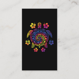 Hawaii Turtle Colorful Tropical Business Card