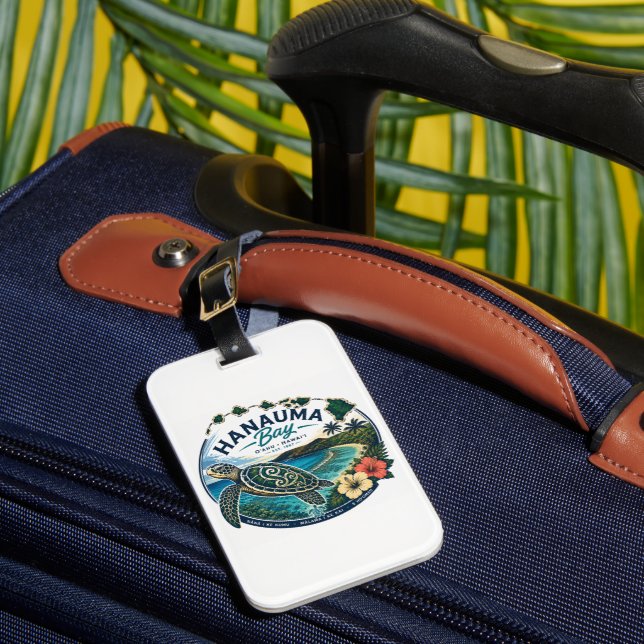 Hawaii Turtle Luggage Tag (Front Insitu 1)