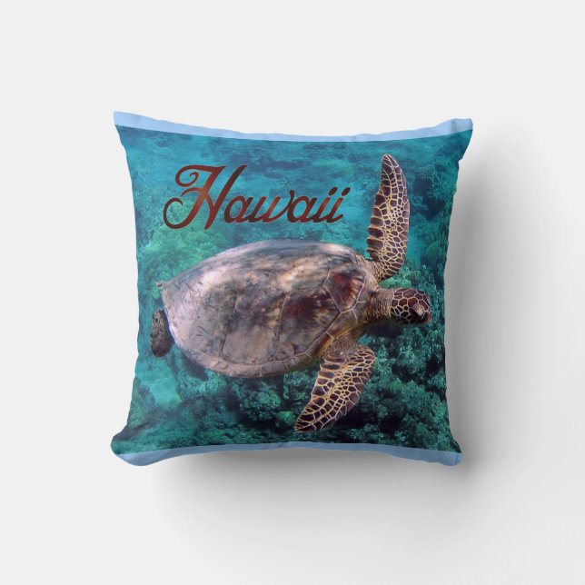 Hawaii Turtle Pillow (Front)