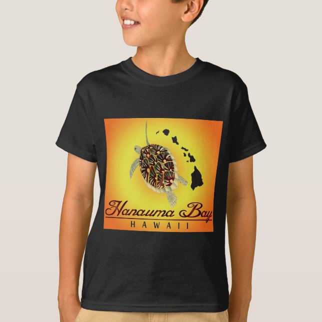 Hawaii Turtles and Hawaii Islands T-Shirt (Front)