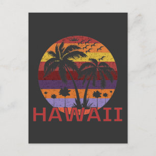 Hawaii US Vintage Palm Trees Travel Postcard