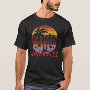 Hawaii US Vintage Palm Trees Travel T-Shirt