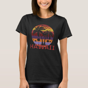 Hawaii US Vintage Palm Trees Travel T-Shirt