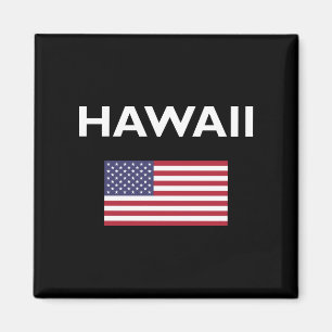 Hawaii USA American Flag Dark Colour Magnet