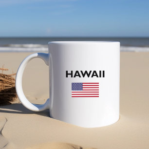 Hawaii USA American Flag Light-Colour Coffee Mug
