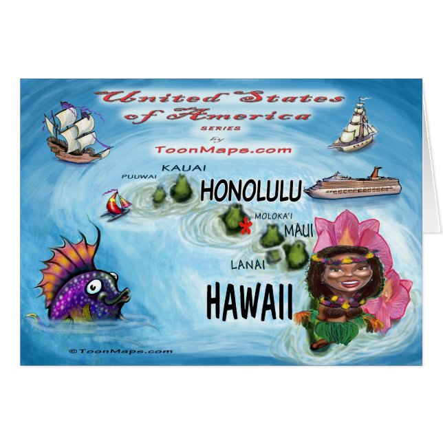 Hawaii USA Card (Front Horizontal)