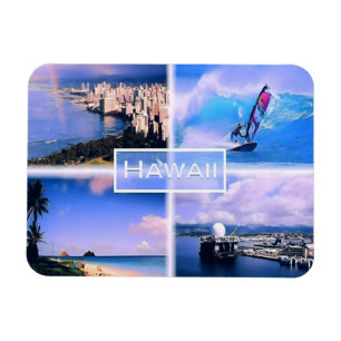 Hawaii - Usa - Mosaic - Magnet