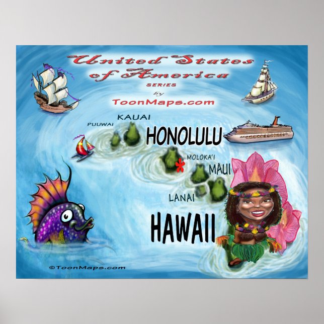 Hawaii USA Poster (Front)