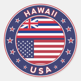 Hawaii, USA States, Hawaii sticker, Classic Round Sticker