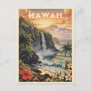 Hawaii USA Vintage Travel Postcard