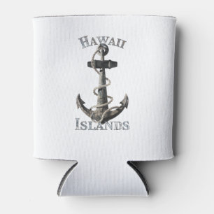 Hawaii Vacation Nautical Anchor Sailing Can Cooler