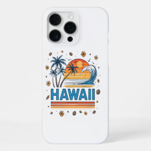 Hawaii Vacation Sunset 70S Beach iPhone 16 Pro Max Case