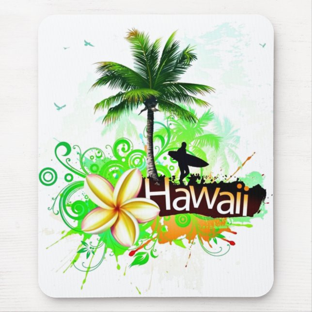 Hawaii Vacation Travel Souvenir Mouse Mat (Front)