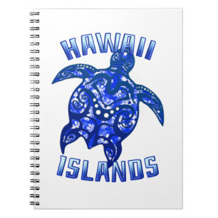 Hawaii Vacation Tribal Turtle Notebook