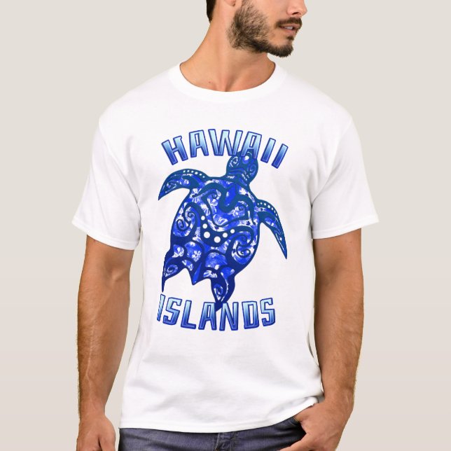 Hawaii Vacation Tribal Turtle T-Shirt (Front)